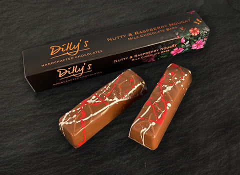 Nutty & Raspberry Nougat Bars
